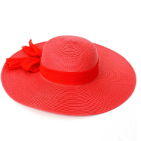 Verkleed hoed   rood   dames   zonnehoed   strandhoed   dameshoeden   Carnaval