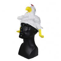 Verkleed hoedje Kip   Kippetjes op je kop   wit   volwassenen   Carnaval   vrijgezellen feesthoed