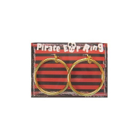 Verkleed oorbellen Piraten   goud   oorringen   carnaval thema accessoires