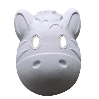 Verkleed Papier mache masker zebra
