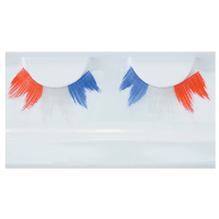 Verkleed Party wimpers rood, wit, blauw