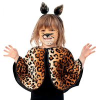 Verkleed poncho luipaard/panter   voor peuters   Carnaval   Dierenponcho