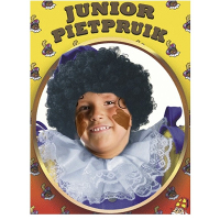 Verkleed pruik Piet   voor kinderen   zwart   krullend haar   Sinterklaas verkleedkleding