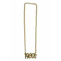 Verkleed sieraden ketting   thema Eighties/jaren 80   feestartikelen   goudkleurig