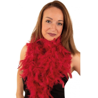 Verkleed veren Boa   donkerrood   180 cm   Carnaval accessoires   Veertjes   50 grams kwaliteit