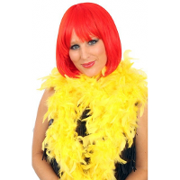 Verkleed veren Boa   geel   180 cm   Carnaval accessoires   Veertjes   50 grams kwaliteit