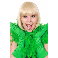 Verkleed veren Boa   groen   180 cm   Carnaval accessoires   Veertjes   50 grams kwaliteit