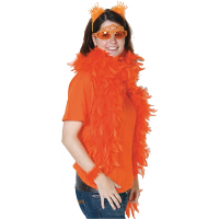 Verkleed veren Boa   oranje   180 cm   Carnaval accessoires   Veertjes   50 grams kwaliteit