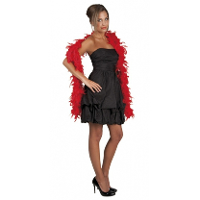 Verkleed veren Boa   rood   180 cm   Carnaval accessoires   Veertjes   50 grams kwaliteit