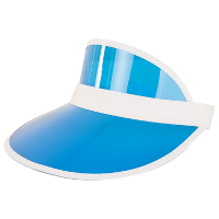 Verkleed zonneklep/sunvisor   voor volwassenen   blauw/wit   Carnaval hoed