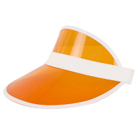 Verkleed zonneklep/sunvisor   voor volwassenen   oranje/wit   Carnaval hoed