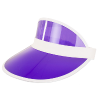 Verkleed zonneklep/sunvisor   voor volwassenen   paars/wit   Carnaval hoed