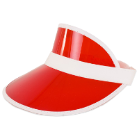 Verkleed zonneklep/sunvisor   voor volwassenen   rood/wit   Carnaval hoed