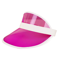 Verkleed zonneklep/sunvisor   voor volwassenen   roze/wit   Carnaval hoed