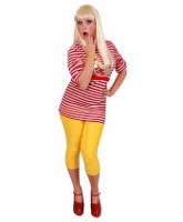 Verkleedkleding Dorus trui   rood met wit   carnaval   voor dames   Gondeliers