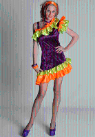 Verkleedkleding Kleurig salsa jurkje