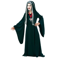 Merkloos Verkleedkleding Morticia kostuum voor kinderen