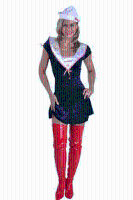 Verkleedkleding Sexy matroos meisje jurk met mutsje