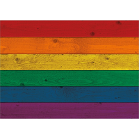 Merkloos Vintage regenboog vlag poster 84 x 59 cm