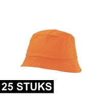 Vissershoedje   25x   oranje   bucket hat   one size   volwassenen   Koningsdag zonnehoedje