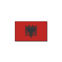 Vlag Albanie   90 x 150 cm   feestartikelen   Landen thema   supporter   decoratie   met ringen