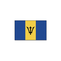 Vlag Barbados   blauw/geel/zwart   polyester   90x150 cm   landen vlag
