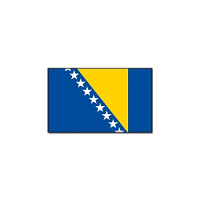 Vlag Bosnie en Herzegovina   90 x 150 cm   feestartikelen