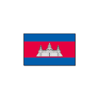 Vlag Cambodja   90 x 150 cm   feestartikelen   Landen thema   supporter   decoratie   met ringen
