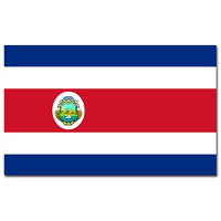 Vlag Costa Rica   90x150 cm   polyester   met ophangringen