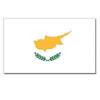 Vlag Cyprus   wit/oranje/groen   polyester   90x150 cm   landen vlag