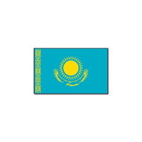 Vlag Kazachstan   90 x 150 cm   Feestartikelen   Supporter