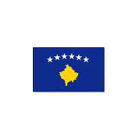 Vlag Kosovo   90 x 150 cm   polyester   feestartikelen