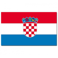 Vlag Kroati?   Rood/wit/blauw   polyester   90x150 cm   Croatia