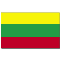 Vlag Litouwen   90 x 150 cm   feestartikelen   Litouwen landen thema   supporter/fan