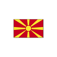 Vlag Macedonie   90 x 150 cm   Macedonische Vlag   Macedonia   polyester   supporters