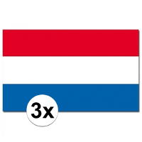 Vlag Nederland   3x   90 x 150 cm   Nederlandse Vlaggen   Nederland / Dutch
