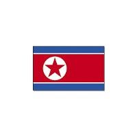 Vlag Noord Korea   90 x 150 cm   feestartikelen   Noord Korea landen thema   supporter/fan
