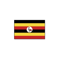 Vlag Oeganda   90 x 150 cm   Oegandese Vlag   Uganda   polyester   supporters