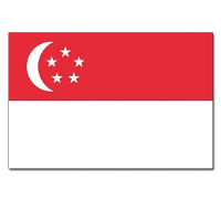 Vlag Singapore   90 x 150 cm   Singaporese vlag   polyester   met ophangringen