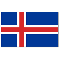 Vlag van IJsland   90 x 150 cm   feestartikelen   IJsland landen thema   supporter/fan   decoratie