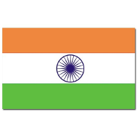 Vlag van India   90 x 150 cm   India landen thema supporter/fan versiering
