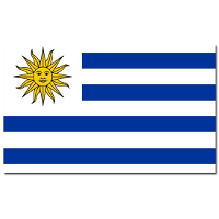 Vlag van Uruguay   90 x 150 cm   feestartikelen   landen thema   supporters   versiering