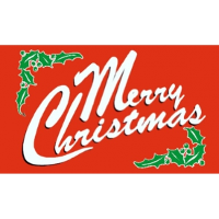 Vlag versiering van Merry Christmas   90 x 150 cm   rood   polyester   kerst