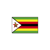 Vlag Zimbabwe   groen/geel/rood   polyester   90x150 cm   feest   supporter