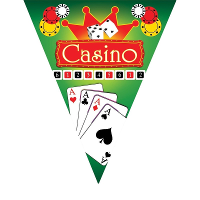 Vlaggenlijn Casino   kunststof   5 meter   casino/hollywood   themafeest