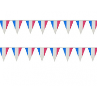 Vlaggenlijn   Frankrijk   blauw/wit/rood   kunststof   10 meter   Landen Feestversiering