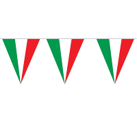 Vlaggenlijn Italie   5 meter   plastic   Italiaans   vlag   landen versiering