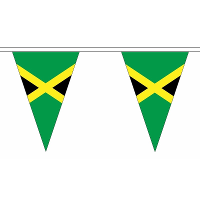 Vlaggetjes vlaggenlijn Jamaica   5 meter   polyester stof   Landen   versiering