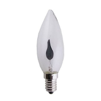 Vlam lampenbolletje   E14 fitting   3 x 3 x 10 cm   3W   vlamverlichting