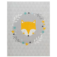 Vloerkleed Mood Sleepy Fox   blauw   95x125 cm   Leen Bakker